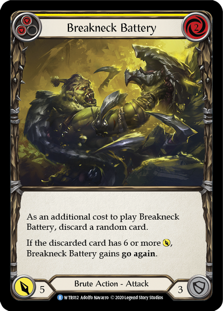 Breakneck Battery - Yellow - Welcome to Rathe Unlimited (Rainbow Foil)