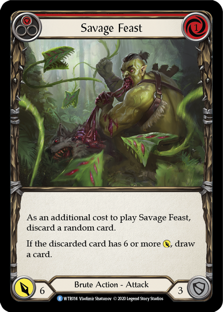 Savage Feast - Red - Welcome to Rathe Unlimited (Rainbow Foil)