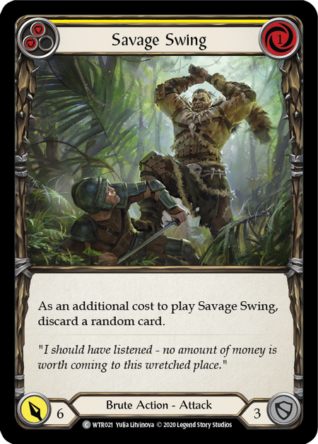 Savage Swing - Yellow - Welcome to Rathe Unlimited (Rainbow Foil)