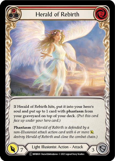 Herald of Rebirth - Red - Monarch Unlimited (Rainbow Foil)