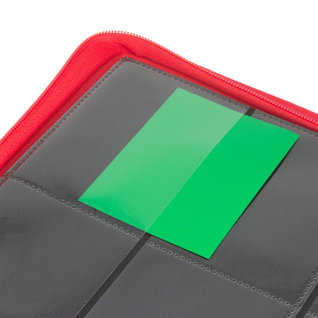 コレクターズ シリーズ 12 ポケット ジップ トレーディング カード バインダー - レッド