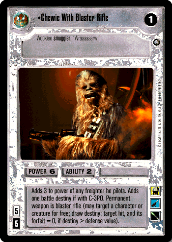Chewie With Blaster Rifle - SWCCG - Hoth