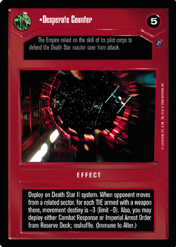 Desperate Counter - SWCCG - Death Star II