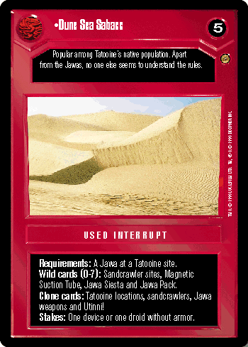 Dune Sea Sabacc | SWCCG | Istana Jabba