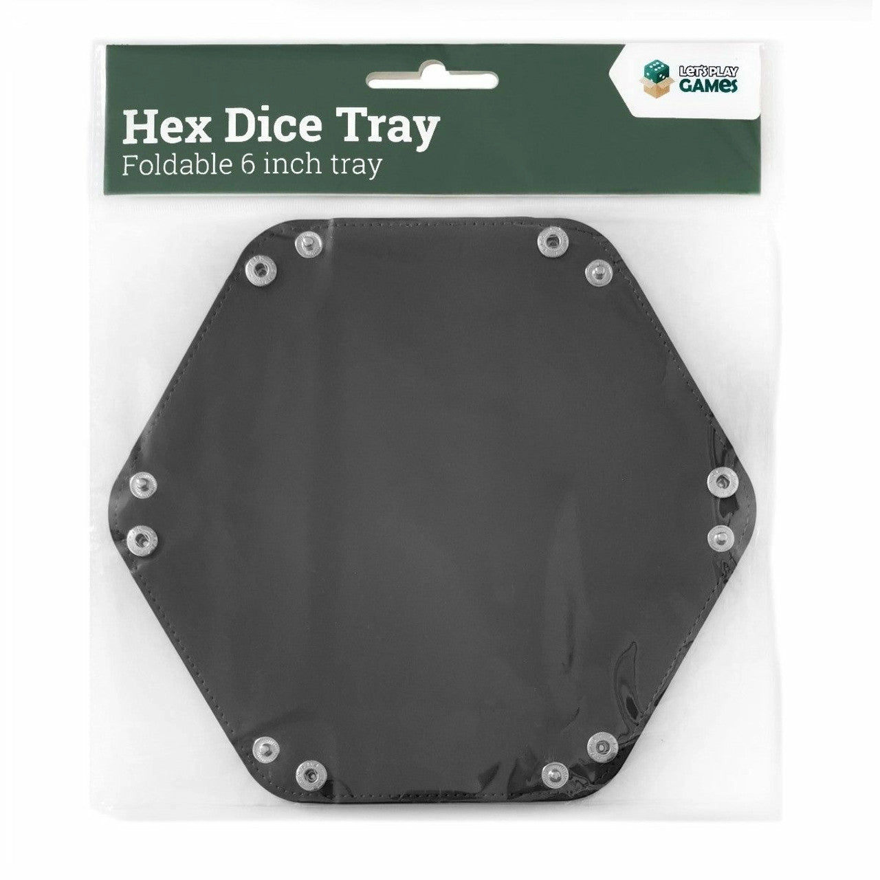 LPG Foldable Hex Dice Tray 6'' - Black