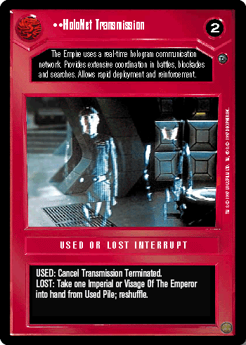 HoloNet Transmission - SWCCG (Lightly Played)