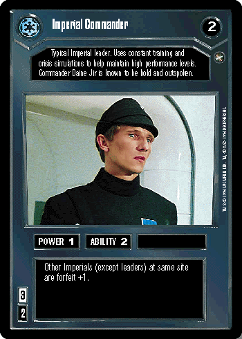 Imperial Commander - SWCCG - A New Hope  (Lightly Played)