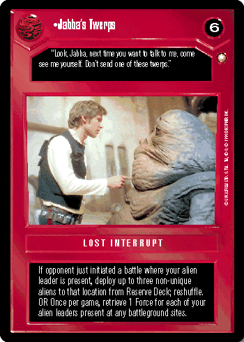 Jabba's Twerps - SWCCG - Special Edition