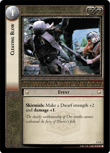Cleaving Blows - LOTR CCG - 1C5 (Lightly Played)