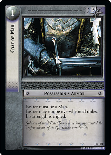Coat of Mail - LOTR CCG - 1C101 (Lightly Played)