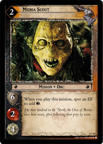 Moria Scout - LOTR CCG - 1C191 (Played)