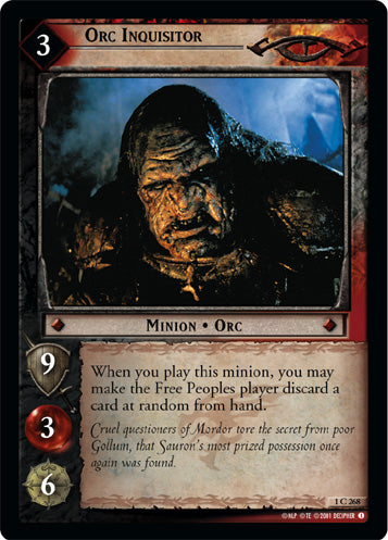 Orc Inquisitor - LOTR CCG - 1C268 (Lightly Played)