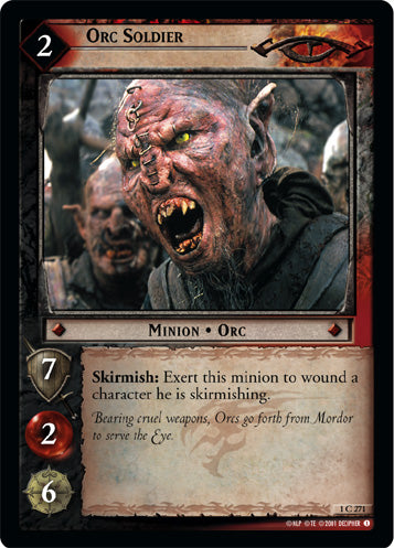 Orc Soldier - LOTR CCG - 1C271 (Lightly Played)