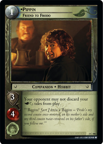 Pippin - LOTR CCG - 1C306 (Lightly Played)