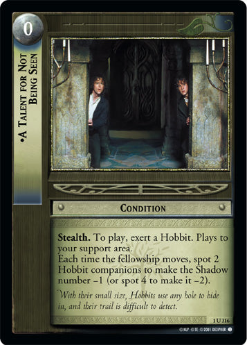 A Talent For Not Being Seen - LOTR CCG - 1C316