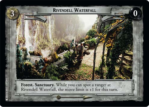 Rivendell Waterfall - LOTR CCG - 1U342 (Lightly Played)
