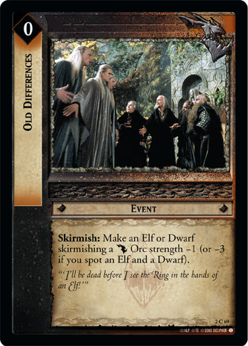 Old Differences - LOTR CCG - 2C69 (Lightly Played)