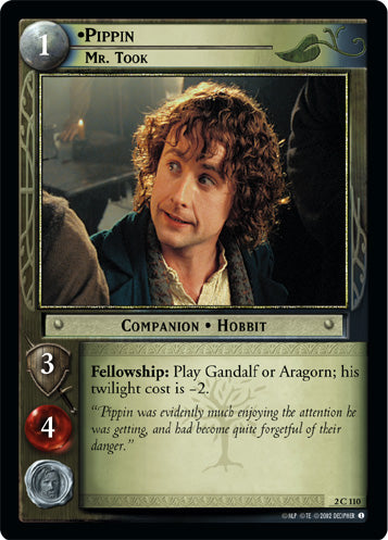 Pippin - LOTR CCG - 2C110 (Lightly Played)