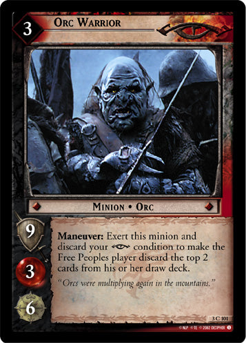 Orc Warrior - LOTR CCG - 3C101 (Lightly Played)