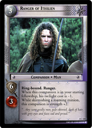 Ranger of Ithilien - LOTR CCG - 4C130 (Lightly Played)