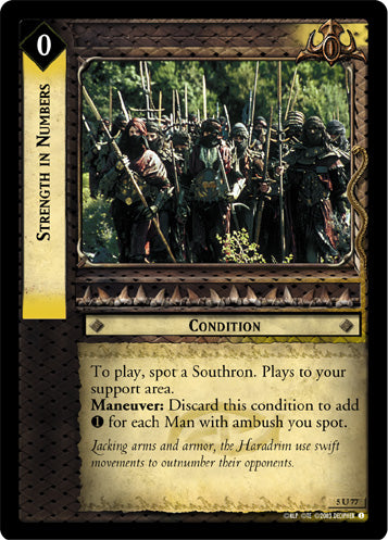 Strength in Numbers - LOTR CCG - 5U77 (Lightly Played)