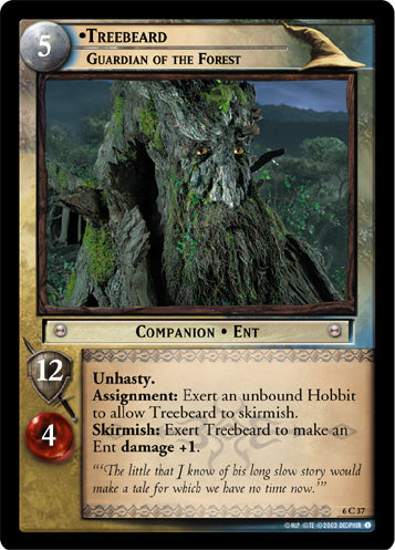 Treebeard | LOTR CCG | 6C37 (Dimainkan Ringan)