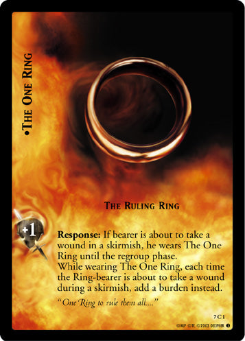 The One Ring - LOTR CCG - 7C1