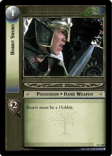 Hobbit Sword - LOTR CCG - 7C319 (Lightly Played)