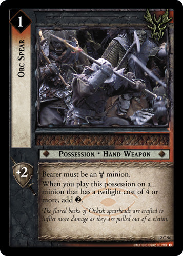 Orc Spear - LOTR CCG - 12C96