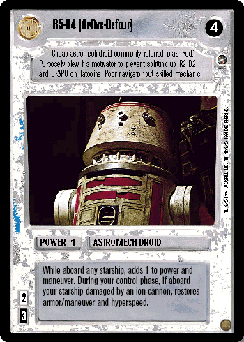 R5-D4 (Arfive-Defour) - SWCCG - A New Hope  (Lightly Played)