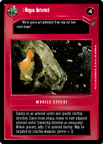 Rogue Asteroid (Dark) - SWCCG - Dagobah (Lightly Played)