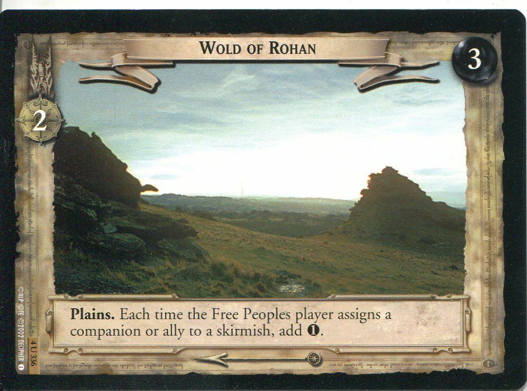 Wold of Rohan - LOTR CCG - 4U336 (Lightly Played)