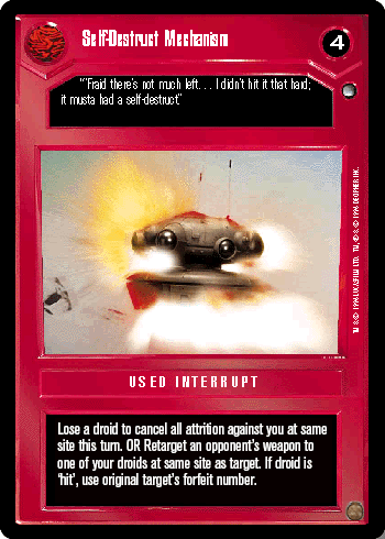 Self-Destruct Mechanism - SWCCG - Hoth (Lightly Played)
